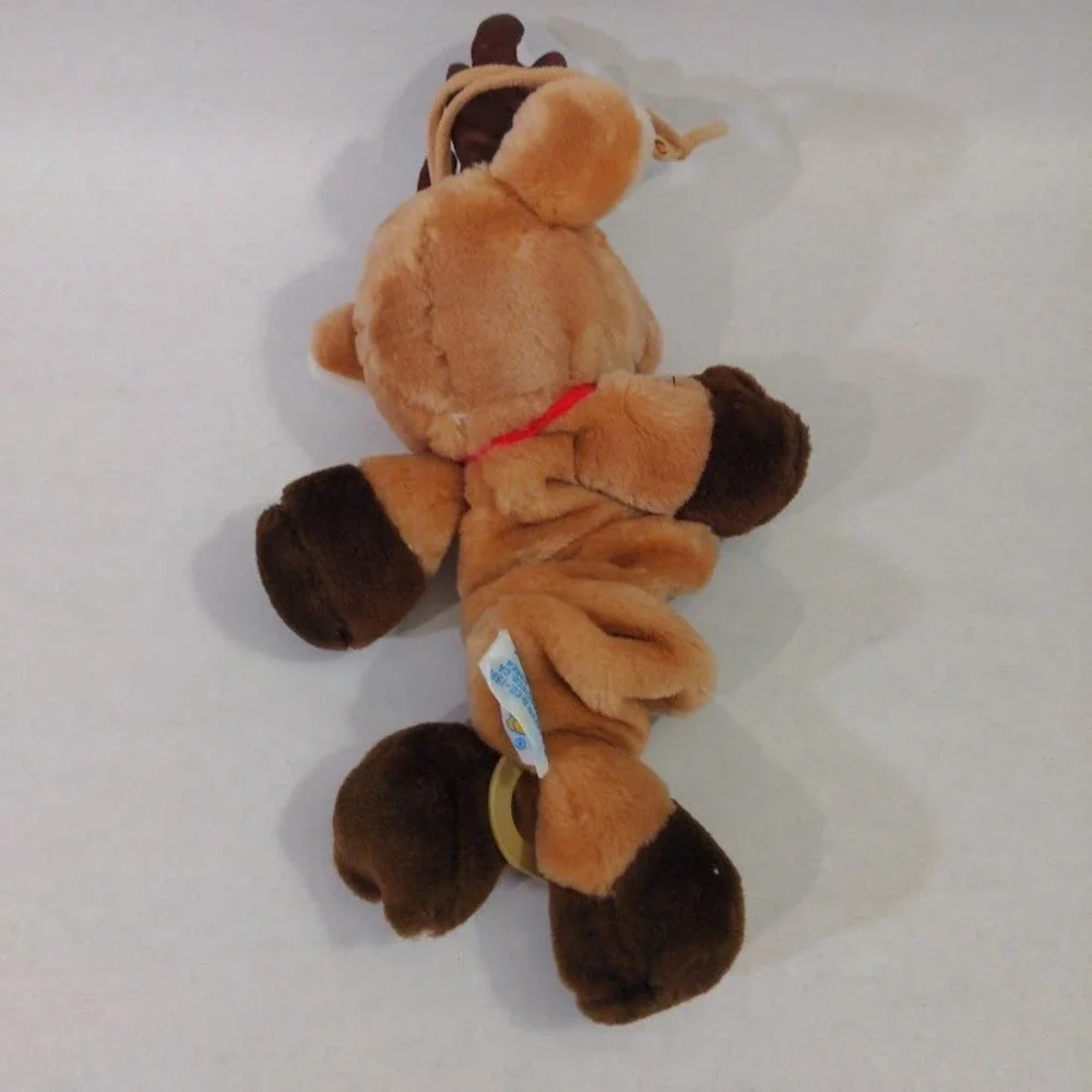 Vintage 1986 Dakin Rudolph Red Nosed Reindeer Retractable Pull String Plush Toy